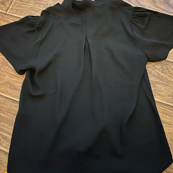 Reitmans Size Small Black Blouse With Neck Tie - Picture 4 of 4